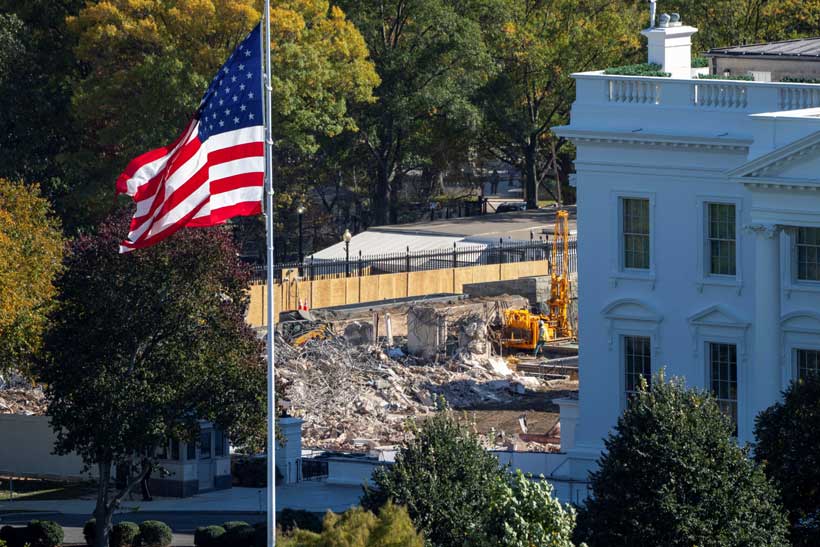 Tourists Watch in Shock as Trump Destroys the East Wing